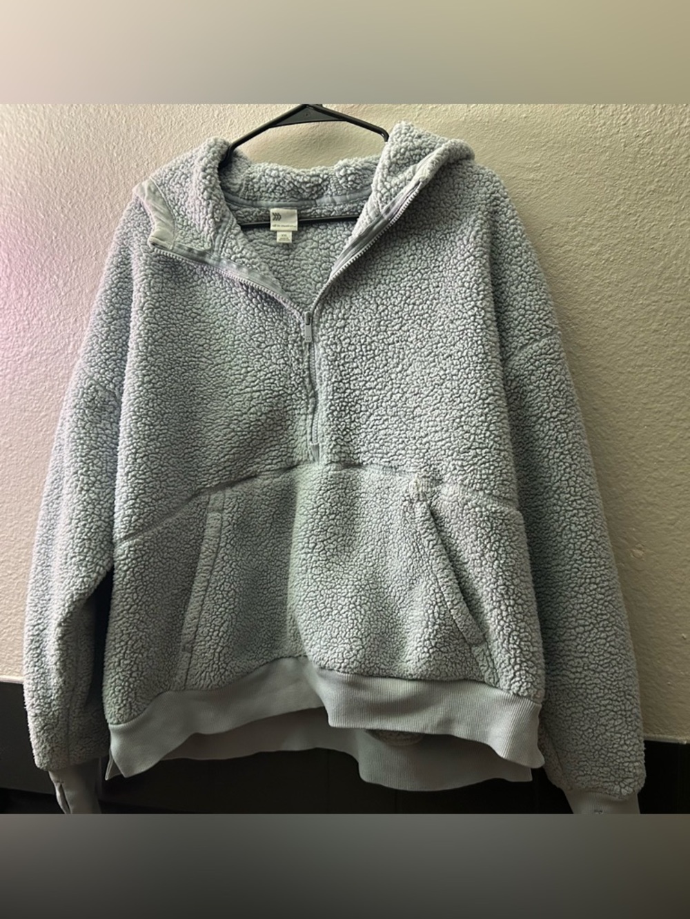 All In Motion Light Blue Sherpa Half-Zip Hoodie